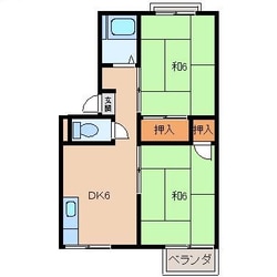 プレジール狐島Ｂ棟の物件間取画像